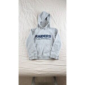 Nike Raiders Flag Football Hoodie Youth Small Gray Pullover Sweatshirt